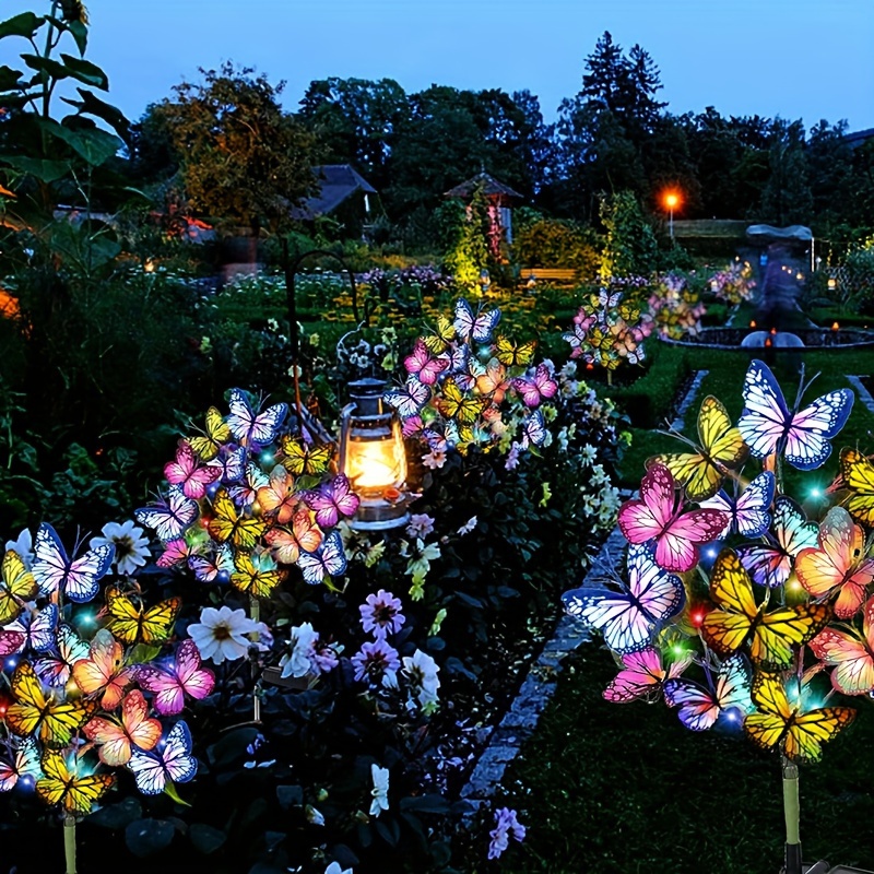 Outdoor Lighting Manufacturers - Solar-LED-Schmetterlings-Gartenleuchten, wasserdicht, bunt, für den Außenbereich,