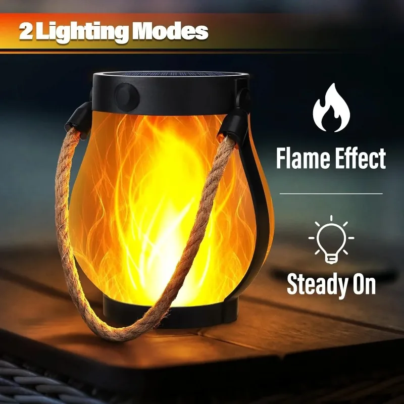 Fire Torch Solar - Neue Solar-Flammen-Mason-Jar-Laterne mit Typ-C Schnellaufladung, Wasserdicht,