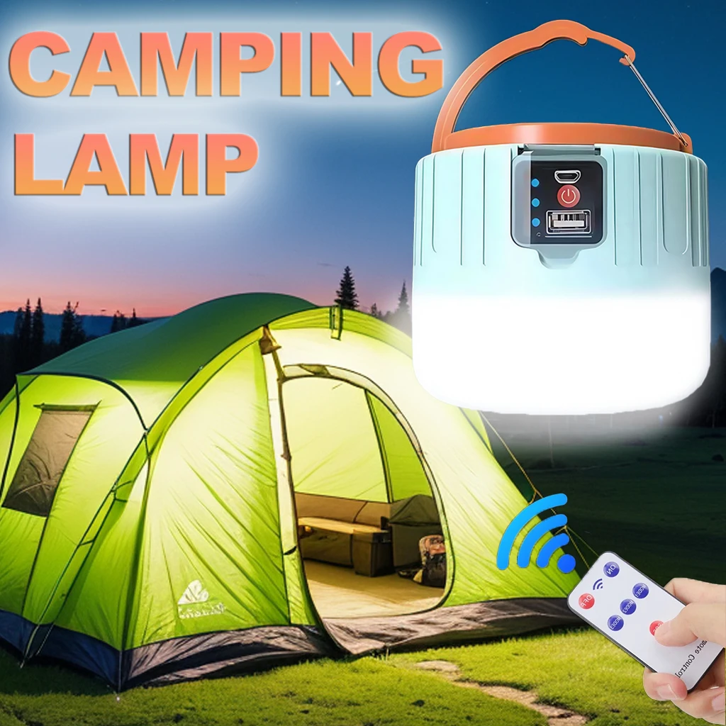 Outdoor Lighting Lanterns - Solar-Camping-Laterne, wiederaufladbar, tragbares LED-Arbeitslicht mit Fernbedienung,