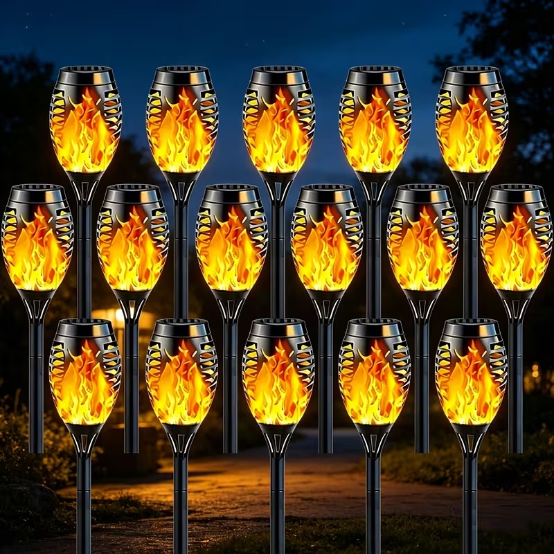 Fire Torch Solar - 12LED Solar Flamme Fackel Licht Flackern