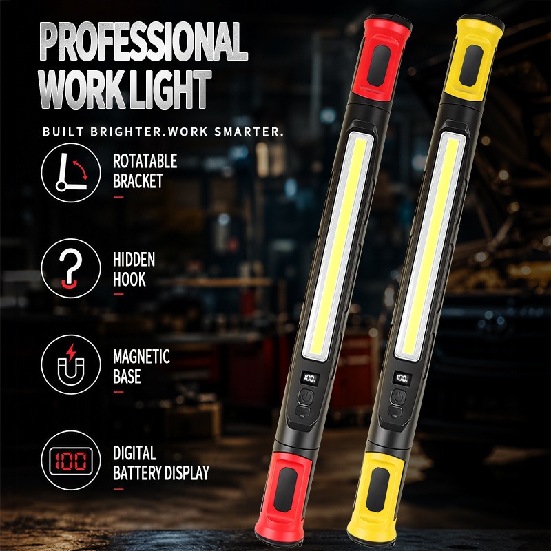 Outdoor Lighting Hooks - COB Magnetische Arbeitsleuchte, wiederaufladbar, mit Clip,