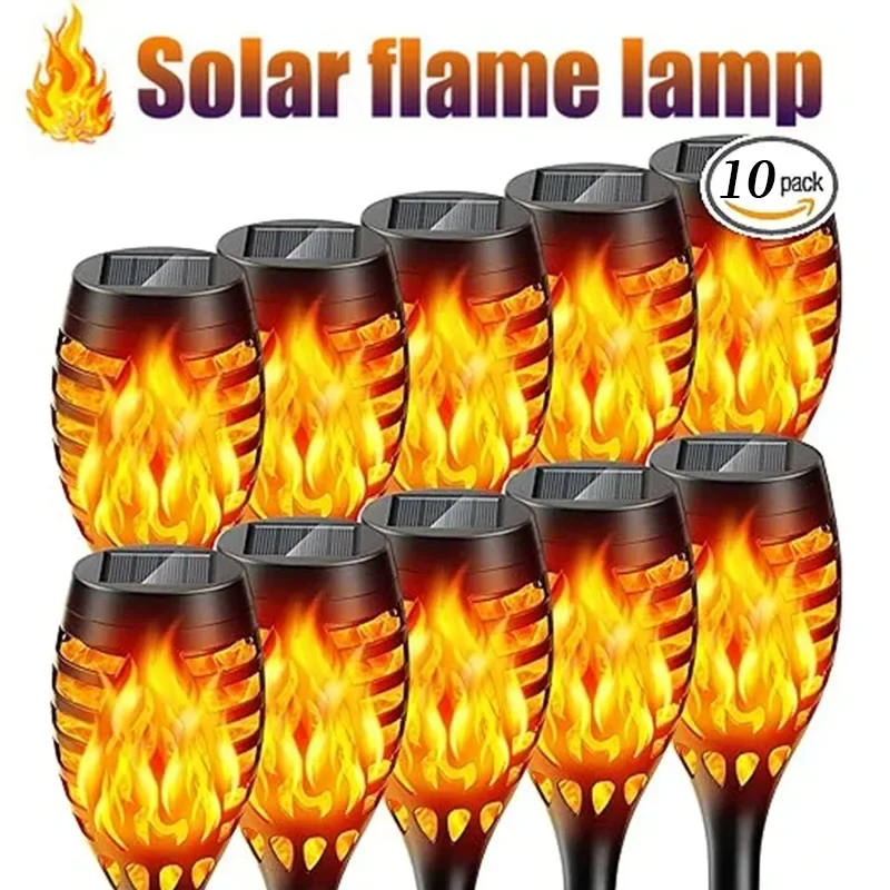 Fire Torch Solar - 1–10 Stück Solar-Flammenlicht für den Außenbereich,