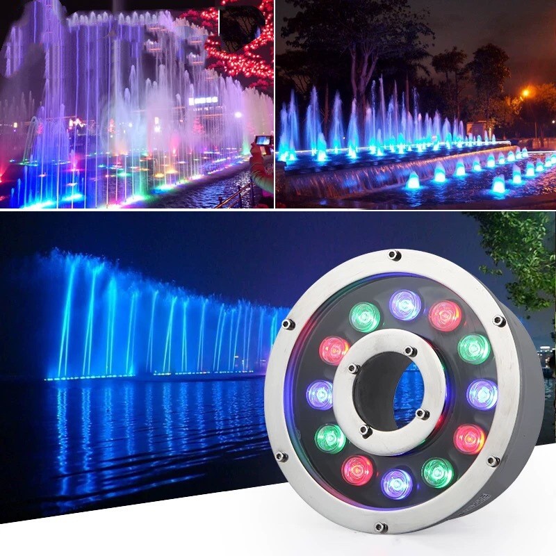 Outdoor Lighting Around Pool - RGB LED-Springbrunnenlampen 12V 24V Runde Unterwasserleuchte
