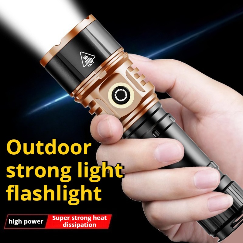 Outdoor Lighting Lanterns - Starke LED-Taschenlampe mit Hoher Leistung, Typ-C-Ladung,
