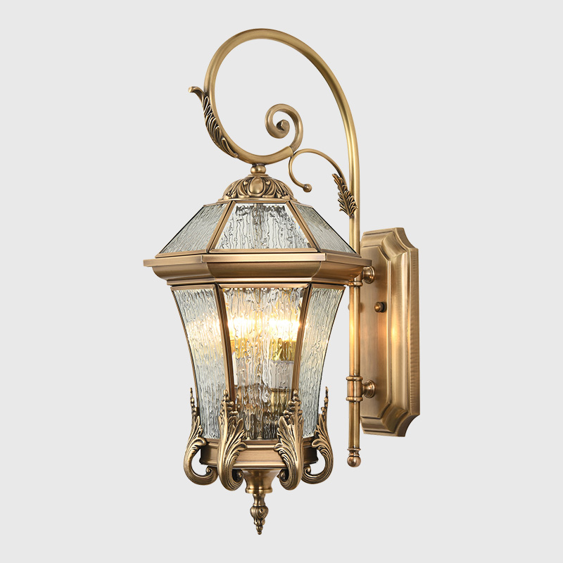Outdoor Lighting Brass - Moderne Messing-Wandleuchte im Landhausstil, Retro LED