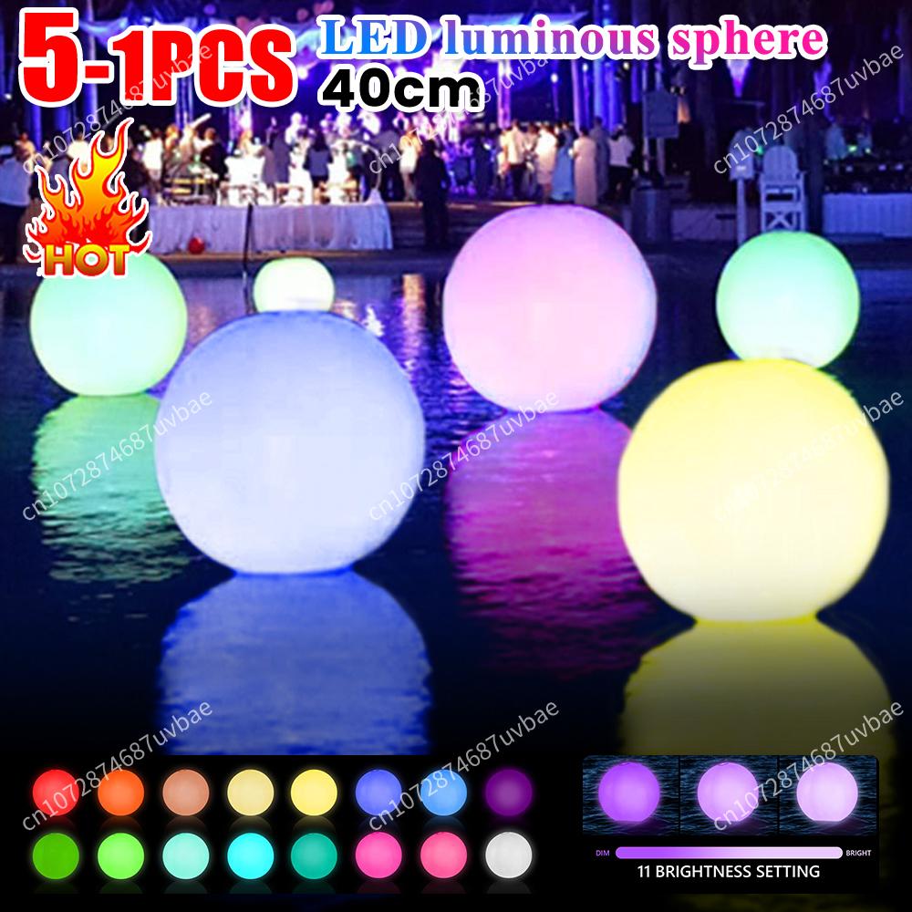 Outdoor Lighting Around Pool - Aufblasbarer Pool-Strandball 16 Farben LED Leuchtender