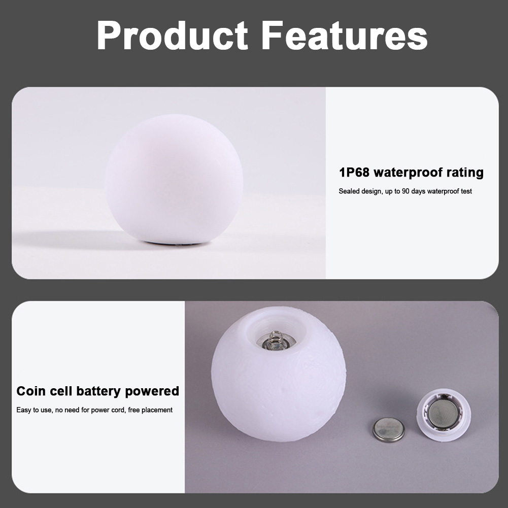 Outdoor Lighting Around Pool - LED Leuchtende Kugel Nachtlicht IP68 Wasserdicht