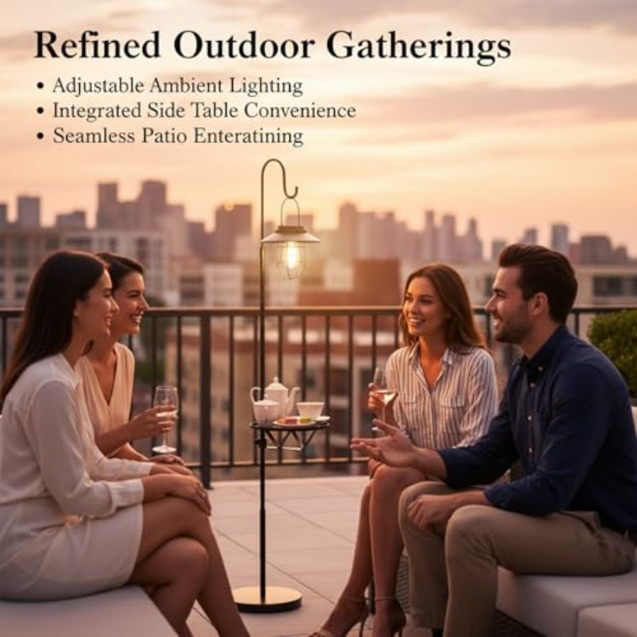 Solar-Stehlampe mit Tisch, 60  – Outdoor Lighting Hooks Bewertung und Preis