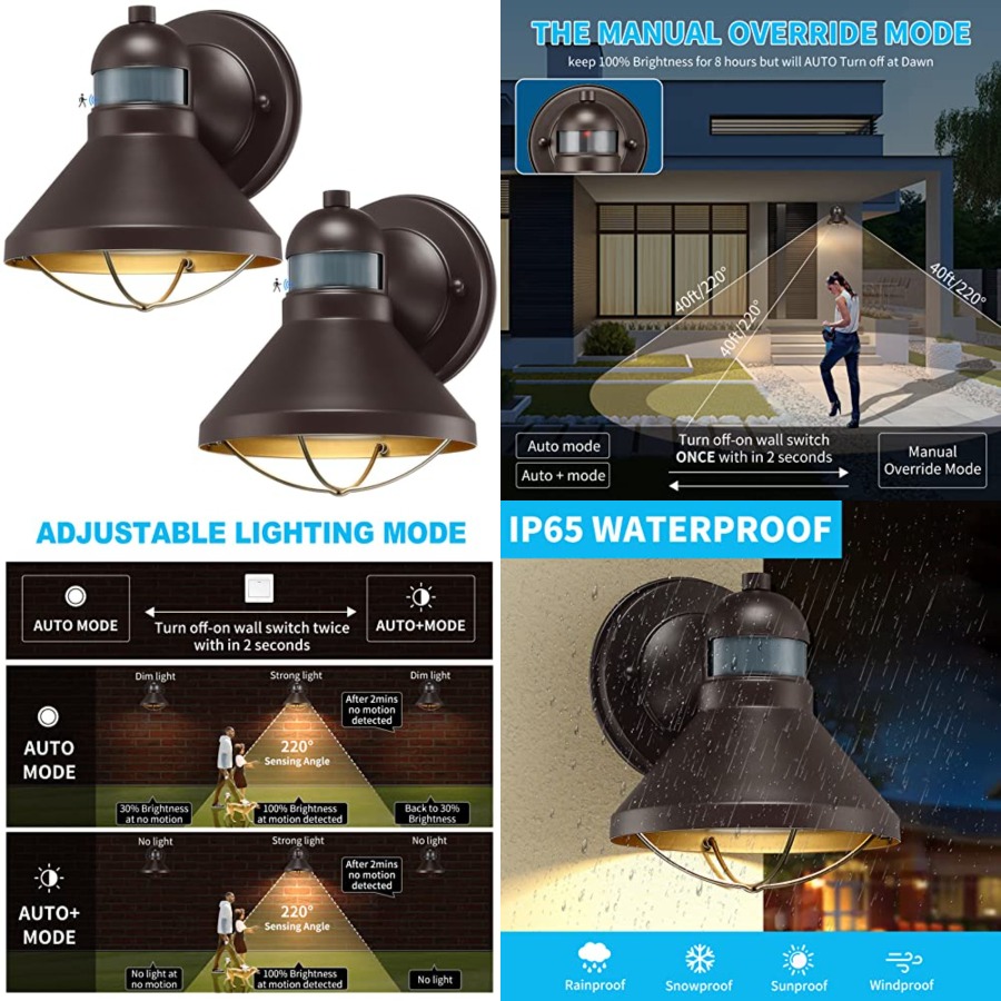 2er-Pack Bewegungssensor Außen – Outdoor Lighting Lanterns Bewertung und Preis