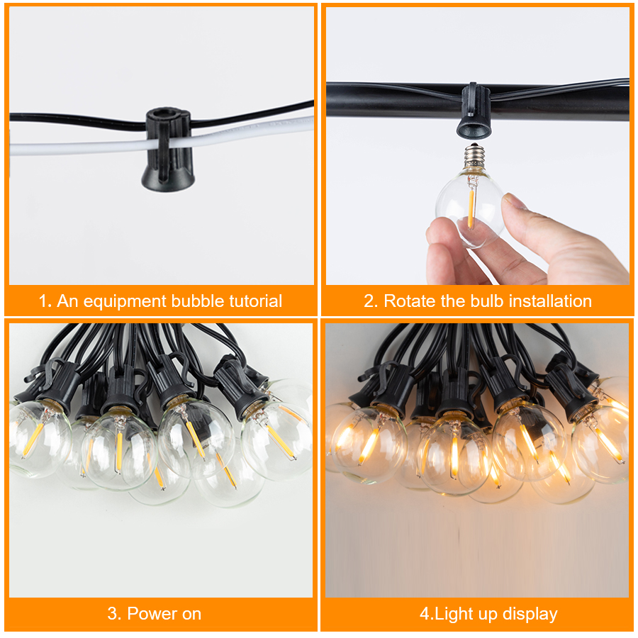 G40 LED-Außen-Lichterkette, 7, – Outdoor Lighting Socket Bewertung und Preis