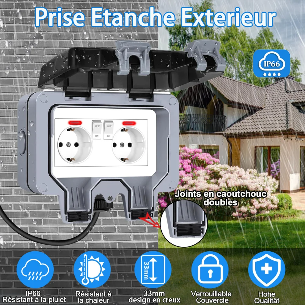 Europäische Außensteckdose mit – Outdoor Lighting Socket Bewertung und Preis