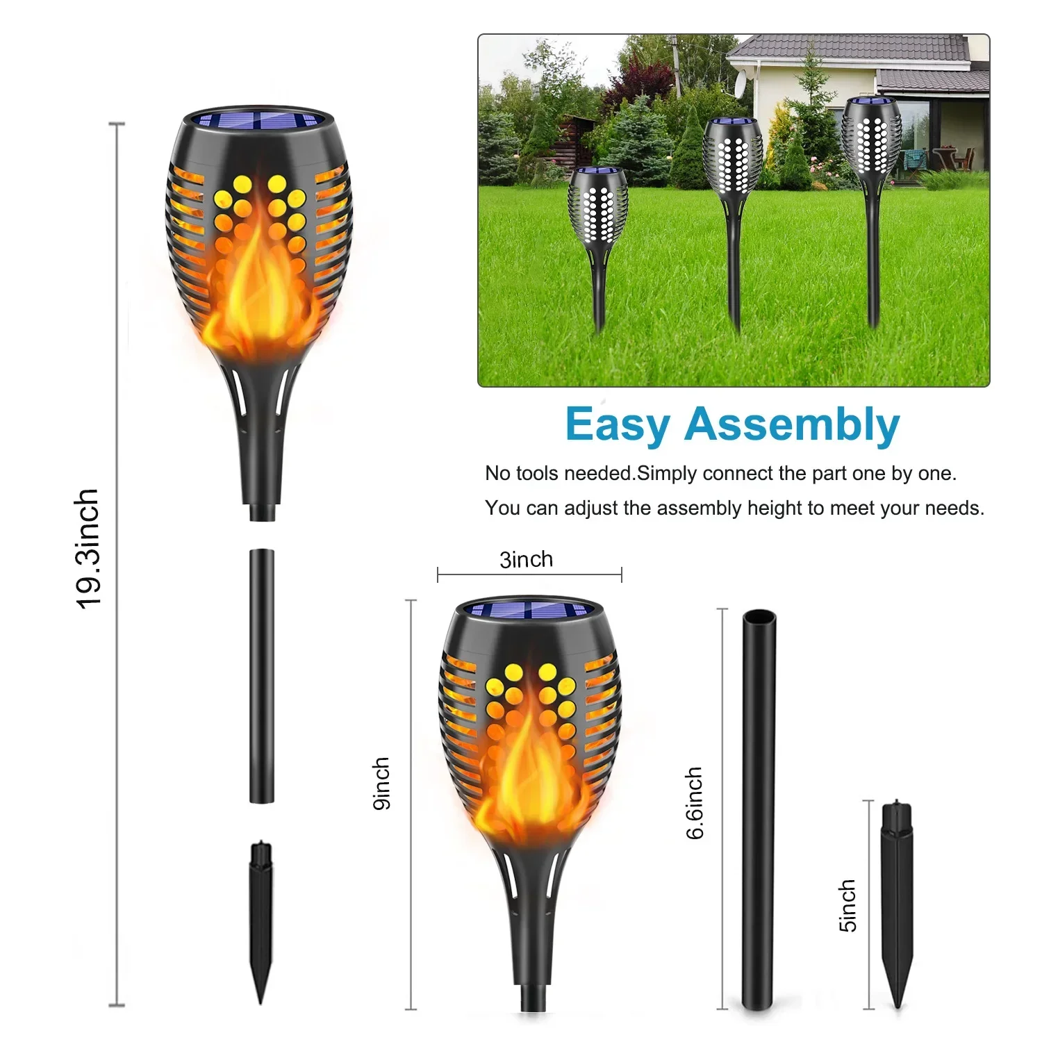 1–10 Stück Solar-Flammenlicht  – Fire Torch Solar Bewertung und Preis