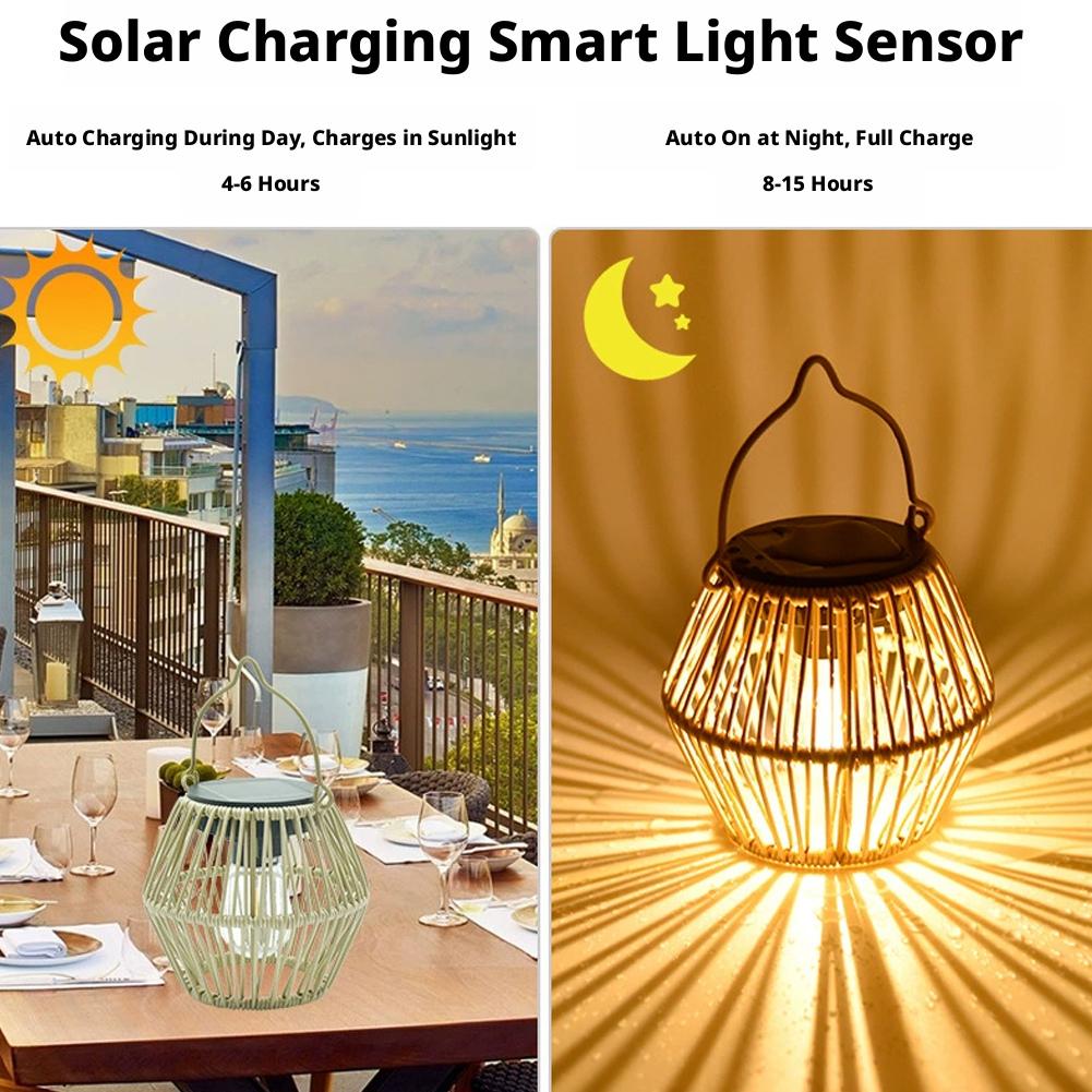 IP65 Wasserdichte Solar-Rattan – Outdoor Lighting Lanterns Bewertung und Preis