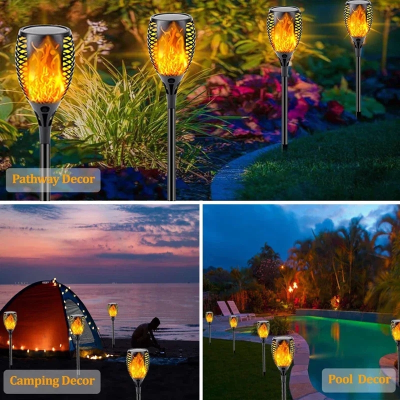 96-LED-Solar-Taschenlampe für  – Fire Torch Solar Bewertung und Preis