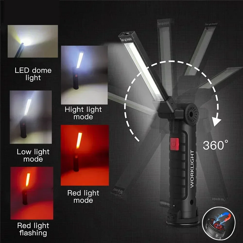 LED COB Taschenlampe USB wiede – Outdoor Lighting Hooks Bewertung und Preis