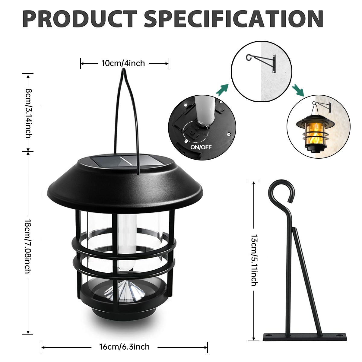 1 stücke Solar Hängende Latern – Fire Torch Solar Bewertung und Preis