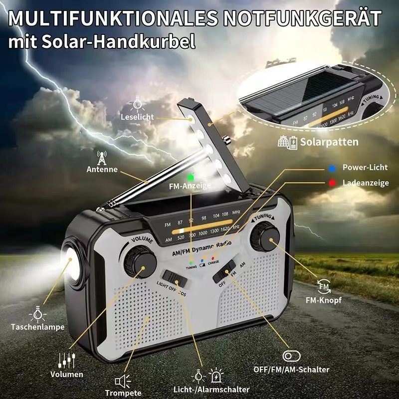 Solarradio, tragbares AM/FM-Ku – Fire Torch Solar Bewertung und Preis