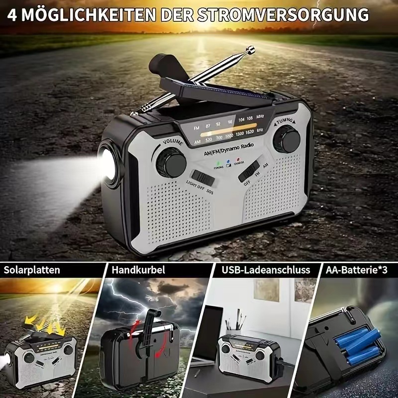 Solarradio, tragbares AM/FM-Ku – Fire Torch Solar Bewertung und Preis